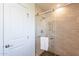 Modern tiled shower with glass door at 726 W El Camino W Dr, Phoenix, AZ 85021