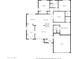 Detailed floor plan showing layout of bedrooms, kitchen, living room, and garage at 2629 S Country Club Way, Tempe, AZ 85282