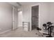 Neutral bedroom with shelf and view of the adjacent closet at 3522 E Spring Wheat Ln, Gilbert, AZ 85296