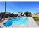 The backyard has a refreshing pool, gazebo, and a storage shed for pool equipment at 4631 W Mcrae Way, Glendale, AZ 85308