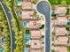 Aerial view of a well-maintained neighborhood highlighting the home's location and proximity to amenities at 835 E Virgo Pl, Chandler, AZ 85249