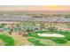Aerial view of a community with views of the golf course and residential area at 835 E Virgo Pl, Chandler, AZ 85249