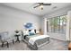 Bright bedroom with a large window view of the pool and an inviting interior at 835 E Virgo Pl, Chandler, AZ 85249