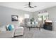 Bright living room featuring plush seating, modern decor, and natural light at 835 E Virgo Pl, Chandler, AZ 85249