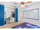 Comfortable bedroom with closet space and a whiteboard, perfect for personalization and organization at 22644 W Mohave St, Buckeye, AZ 85326