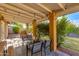 Inviting outdoor patio with a covered seating area, perfect for entertaining guests at 3041 E Roma Ave, Phoenix, AZ 85016