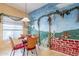 Charming dining area with wall mural and seating for four at 440 S Val Vista Dr # 52, Mesa, AZ 85204