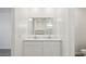Bathroom featuring a double sink vanity with white cabinets and countertop at 5742 E Smeaton Pl, San Tan Valley, AZ 85140
