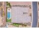 Beautiful aerial shot featuring a private pool, backyard oasis, and landscaped surroundings at 6130 E Bramble Berry Ln, Cave Creek, AZ 85331