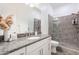 Modern bathroom featuring granite countertops, walk-in shower, and neutral color palette at 6130 E Bramble Berry Ln, Cave Creek, AZ 85331