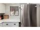 A kitchen with stainless steel refrigerator and white countertops at 715 S Extension Rd # 70, Mesa, AZ 85210