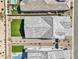 Aerial view of the property highlighting the roof and landscaping at 8140 E June St, Mesa, AZ 85207