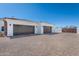 Attached three-car garage with brick paver driveway offering ample parking space at 11225 E Starflower Ct, Chandler, AZ 85249