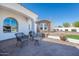 Cozy patio with seating, perfect for relaxing and enjoying the outdoors at 11225 E Starflower Ct, Chandler, AZ 85249