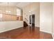 Open-concept living room with hardwood floors at 2551 E Buena Vista Pl, Chandler, AZ 85249