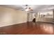 Inviting living room features hardwood floors and easy access to adjacent rooms at 2551 E Buena Vista Pl, Chandler, AZ 85249
