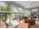 Inviting living space with large windows offering stunning views of the outdoors, cozy seating, and stylish decor at 7700 E Gainey Ranch Rd # 127, Scottsdale, AZ 85258