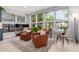 Bright living area with large windows overlooking a green lawn, comfortable seating, and natural lighting throughout at 7700 E Gainey Ranch Rd # 127, Scottsdale, AZ 85258