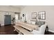 Dining room features a light wood table, bench seating, and stylish decor at 8717 E Spanish Barb Trl, Scottsdale, AZ 85258