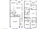 Detailed floor plan showcasing the layout of the home with dimensions for each room on both floors at 1123 E Mcneil St, Phoenix, AZ 85042