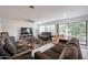 Spacious living room with lots of seating options and a large television at 1699 Leisure World --, Mesa, AZ 85206