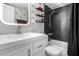 Contemporary bathroom with a sleek vanity, modern lighting, and a shower-tub combo at 1920 W Lindner W Ave # 277, Mesa, AZ 85202