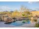 Sparkling swimming pool with rock features and desert landscaping at 32742 N 15Th Gln, Phoenix, AZ 85085