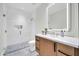 Modern bathroom with glass shower, floating vanity, and sleek fixtures at 6331 E Phoenician Blvd # 6, Scottsdale, AZ 85251
