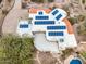 Home featuring roof solar panels, a spiral staircase, and a pool at 10955 E Vista Del Cielo Rd, Gold Canyon, AZ 85118