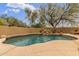 Inviting backyard pool with a rock waterfall feature, desert landscaping, and lounge chairs at 10955 E Vista Del Cielo Rd, Gold Canyon, AZ 85118