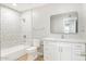 This bathroom features modern fixtures, a tiled shower, and contemporary vanity at 2032 W Eugie Ave, Phoenix, AZ 85029