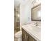 Bathroom featuring a glass shower and stylish vanity at 2530 E Randall Dr, Tempe, AZ 85288