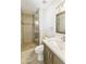 Bathroom featuring a glass shower and a stylish mirror at 2530 E Randall Dr, Tempe, AZ 85288