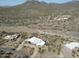 Bird's-eye view of home highlighting the pool, landscaping, and desert surroundings, offering a serene and private setting at 36102 N Creek View Ln, Cave Creek, AZ 85331