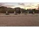 View of the backyard featuring a desert landscape, block fence, and stunning mountain views at 4525 E Onyx Ave, Phoenix, AZ 85028