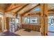 Kitchen with stainless steel appliances, wood cabinets, and view of the backyard at 5237 E Montgomery Rd, Cave Creek, AZ 85331