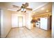 Open layout featuring a view from the dining area into the classic kitchen at 1209 W 1St Pl, Mesa, AZ 85201