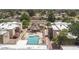 Aerial view of the community featuring a community pool at 1340 N Recker Rd # 254, Mesa, AZ 85205