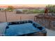 Hot tub with views of desert sunset at 13935 E Smokehouse Trl, Scottsdale, AZ 85262