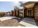 A stylish front entrance with modern architecture and desert landscaping at 1755 W Lawrence Ln, Phoenix, AZ 85021