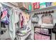 Organized closet space with shelving for storage, as well as space for baby furniture and diaper bags at 2301 E Alpine E Ave, Mesa, AZ 85204