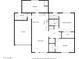 Simplified floorplan highlighting the arrangement of rooms within the home, offering a basic layout representation at 2301 E Alpine E Ave, Mesa, AZ 85204