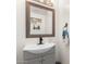 Stylish powder room featuring modern fixtures and stylish decor at 2478 W Allens Peak Dr, San Tan Valley, AZ 85144