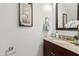 Elegant half-bathroom with granite countertops and decorative accents at 3334 W Morrow Dr # 3, Phoenix, AZ 85027