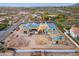 Aerial view of a property under construction highlighting framing, roof and surrounding area at 6001 N 37Th Pl, Paradise Valley, AZ 85253