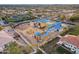 Aerial view of a new home construction showcasing the roof, and surrounding community at 6001 N 37Th Pl, Paradise Valley, AZ 85253