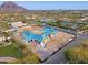 Aerial view of a new home under construction showing the roof, framing, and scenic views at 6001 N 37Th Pl, Paradise Valley, AZ 85253