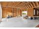 Unfinished garage with wood framing and concrete floor, showcasing construction and space at 6001 N 37Th Pl, Paradise Valley, AZ 85253