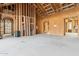 Unfinished living room, displaying bare wood framing, highlighting the building process and open layout at 6001 N 37Th Pl, Paradise Valley, AZ 85253