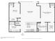 Detailed floor plan showcasing layout with two bedrooms, bathrooms, and kitchen at 7121 E Rancho Vista Dr # 2002, Scottsdale, AZ 85251